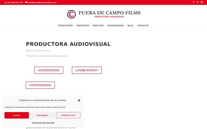 Screenshot of fueradecampofilms.com