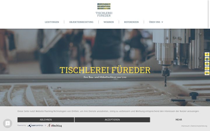 Screenshot of fuereder.at
