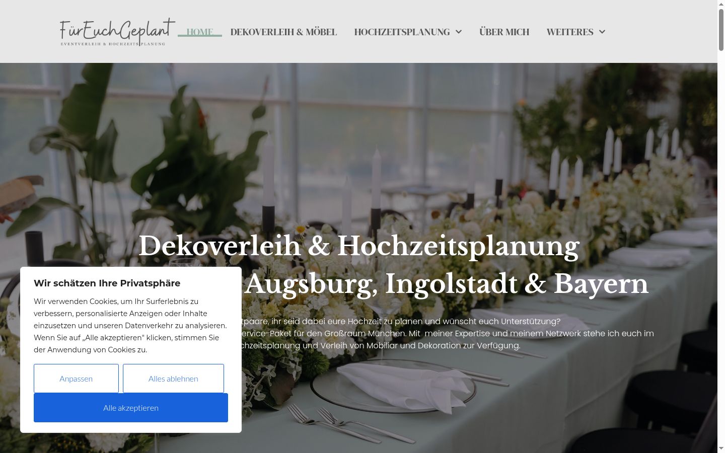 Screenshot tal-banner tal-kunsens muri qabel kwalunkwe interazzjoni