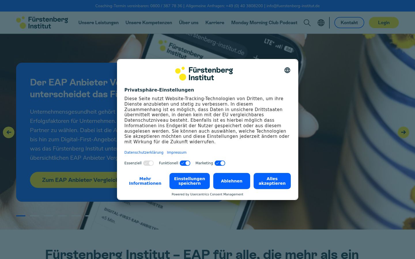 Screenshot tal-banner tal-kunsens muri qabel kwalunkwe interazzjoni
