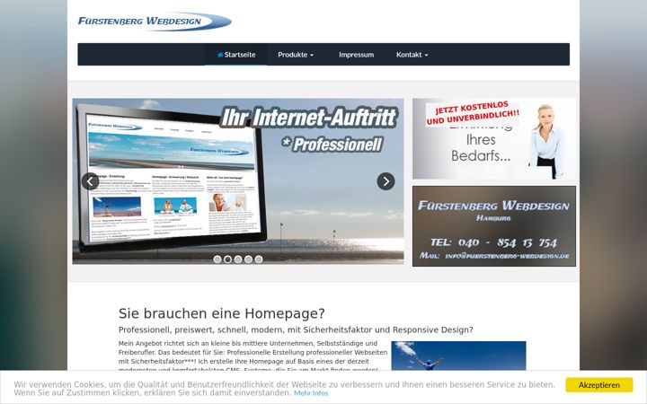 Screenshot of fuerstenberg-webdesign.de