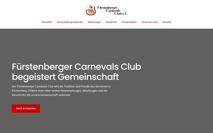 Skjámynd af fuerstenberger-carnevals-club.de