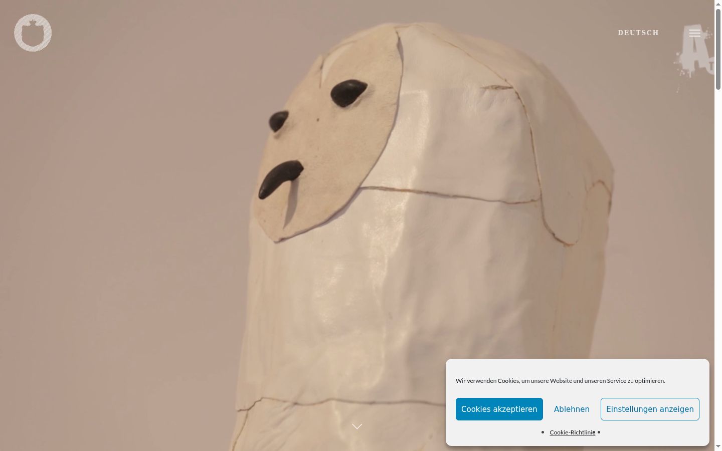 Captura de ecrã do banner de consentimento apresentado antes de qualquer interação