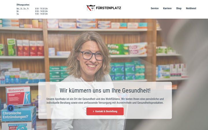 Screenshot of fuerstenplatz-apotheke-berlin.de