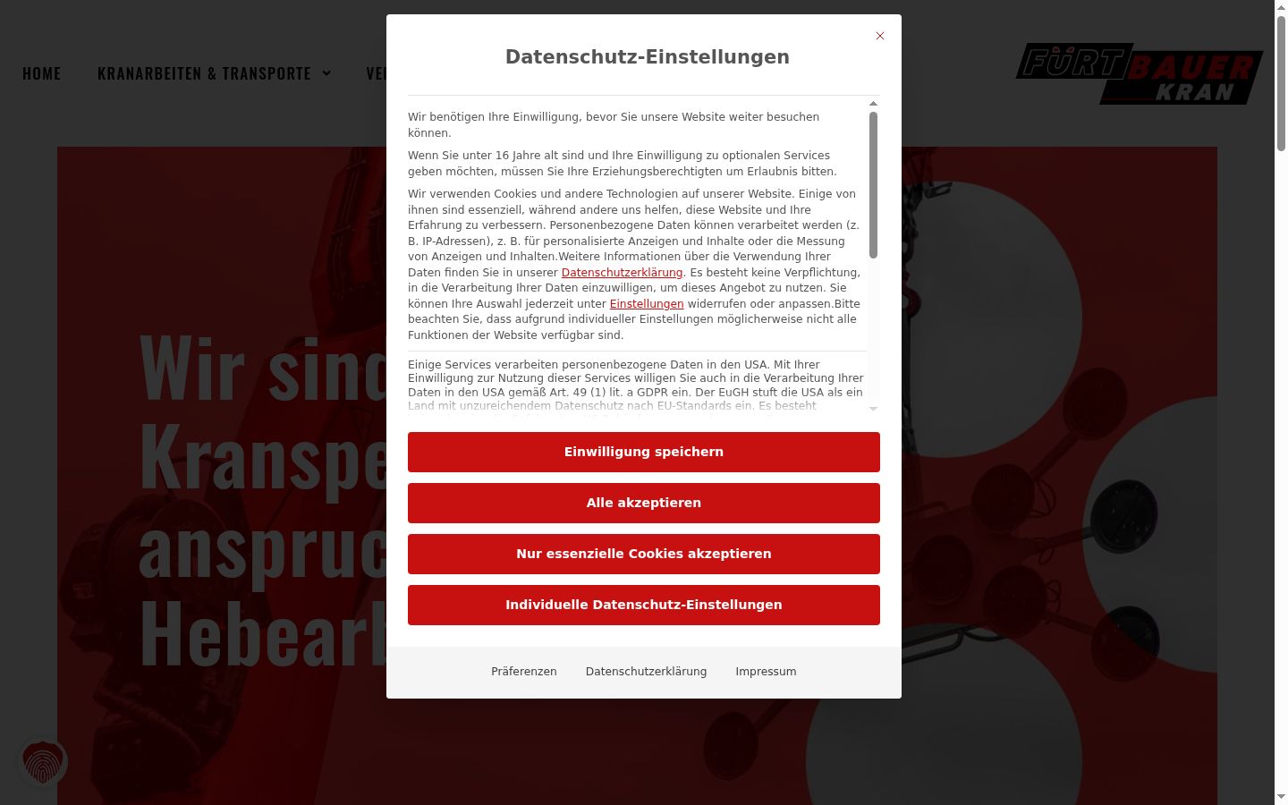 Zrzut ekranu banera zgody wyświetlanego przed jakąkolwiek interakcją