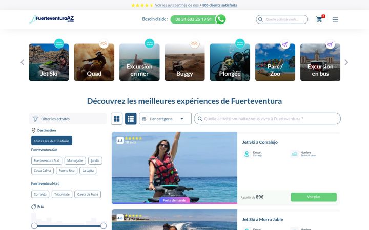 Screenshot of fuerteventuraaz.com