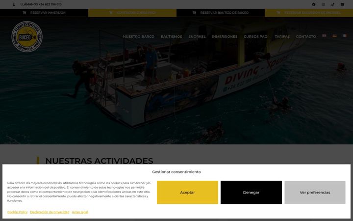 Screenshot of fuerteventurabuceo.com