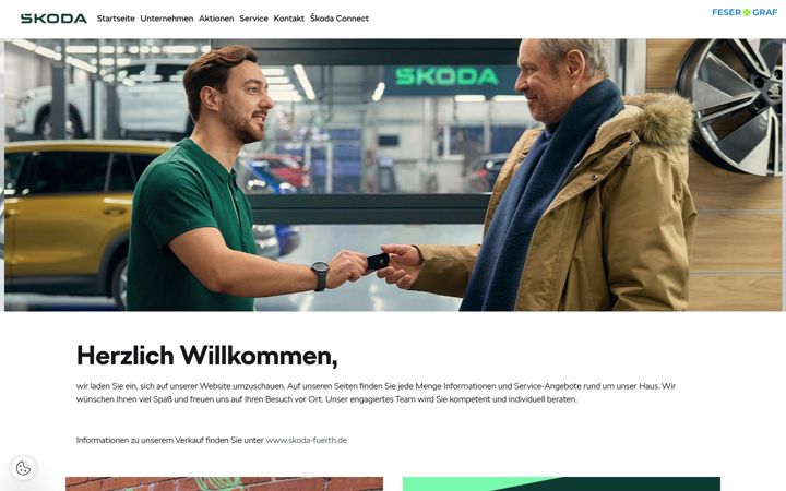 Screenshot of fuerth.skoda-auto.de