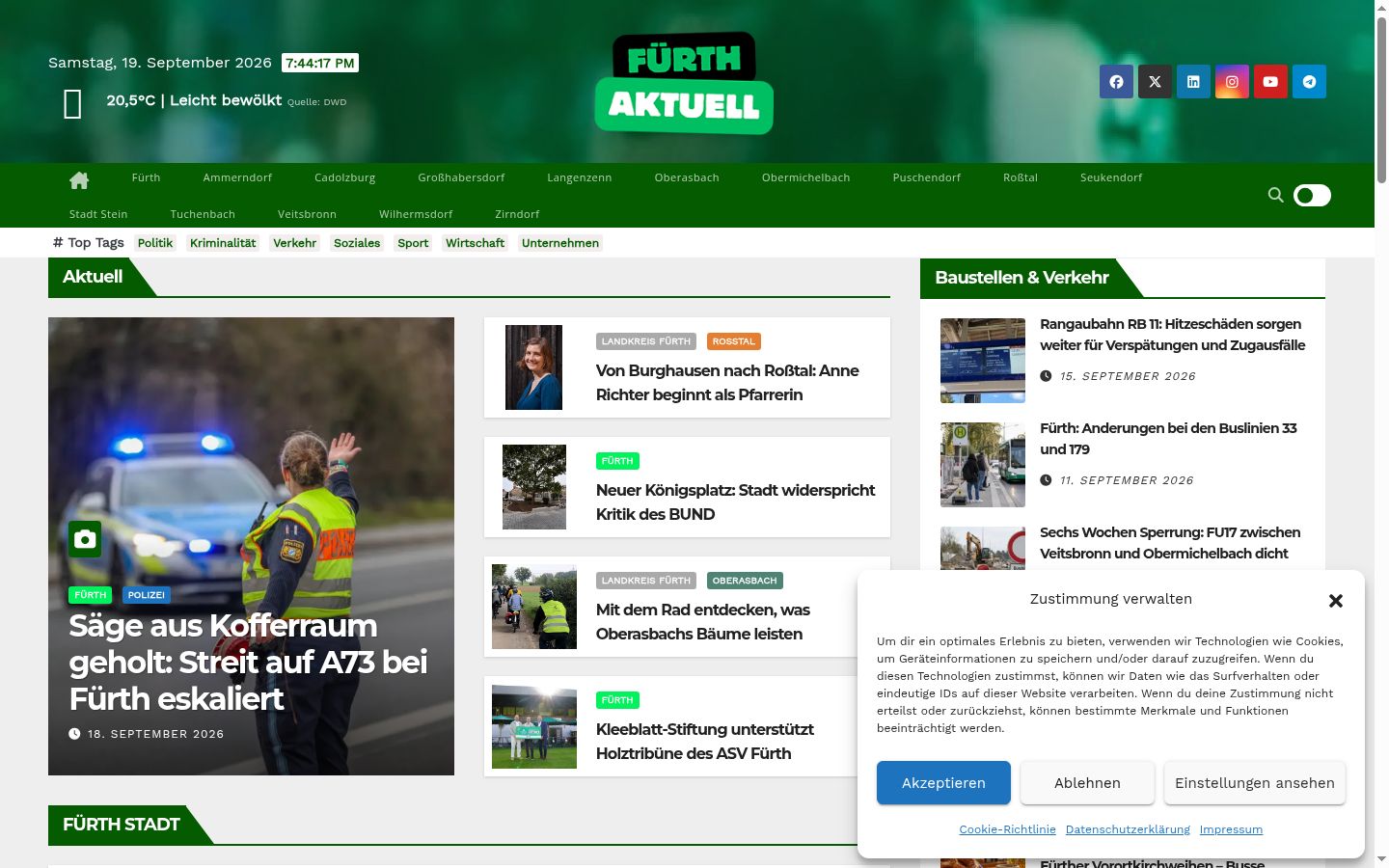 Ekraanipilt nõusolekubännerist, mida näidati enne mis tahes suhtlust