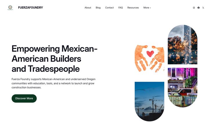 Screenshot of fuerzafoundry.com