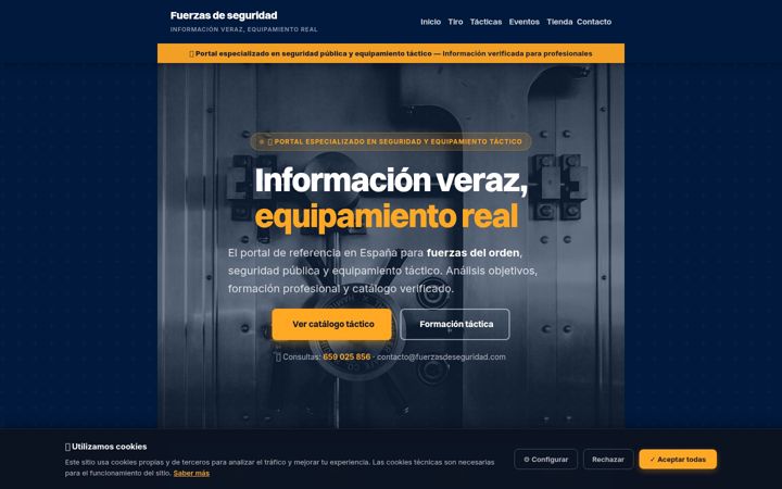 Screenshot of fuerzasdeseguridad.com