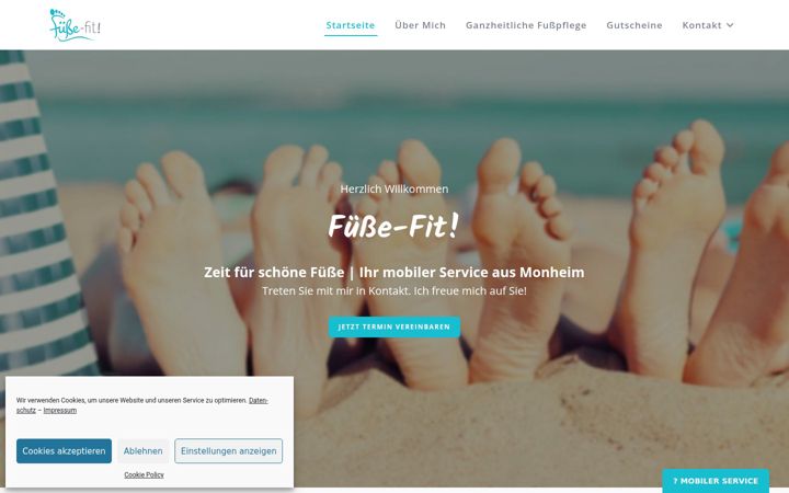 Screenshot of fuesse-fit.de