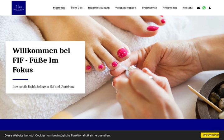 Screenshot of fuesseimfokus.com