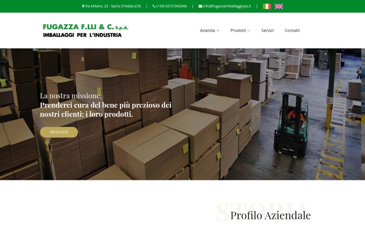 Screenshot of fugazzaimballaggispa.com