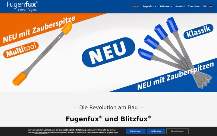Captură de ecran a fugenfux.de
