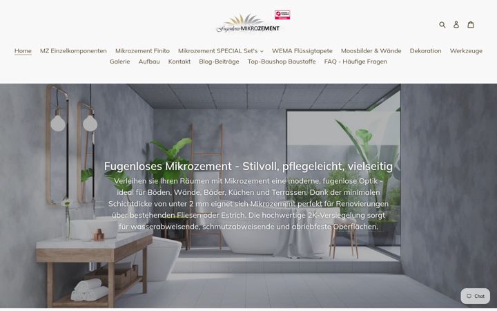 Screenshot of fugenloses-mikrozement.at