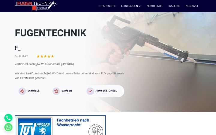 Screenshot of fugentechnik-frankfurt.de
