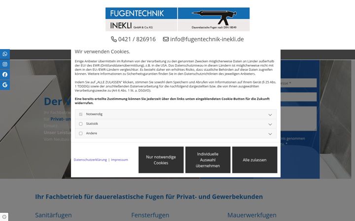 Screenshot of fugentechnik-inekli.de