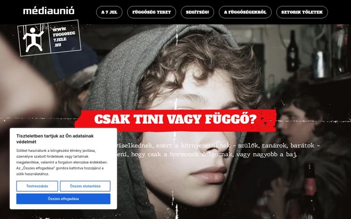 Screenshot of fuggoseg7jele.hu