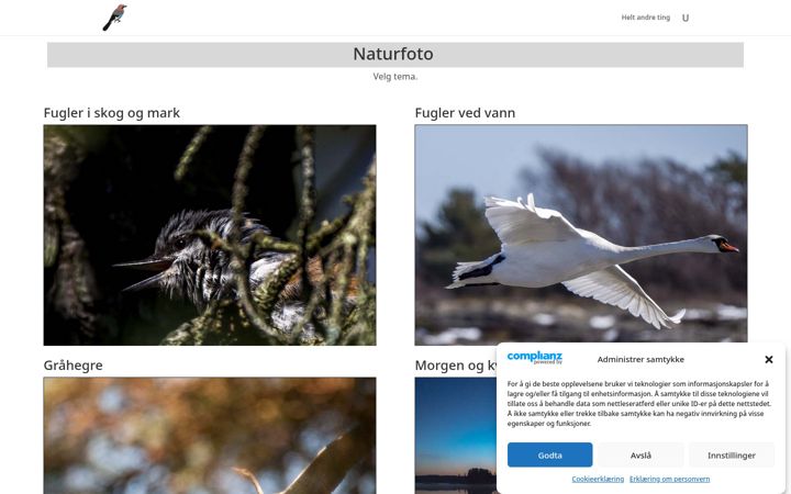 Screenshot of fuglognatur.no