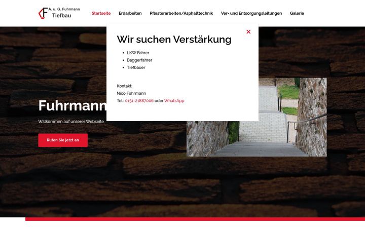 Screenshot of fuhrmann-tiefbau.de