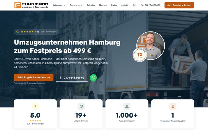Ekraanipilt saidist fuhrmann-umzuege.de