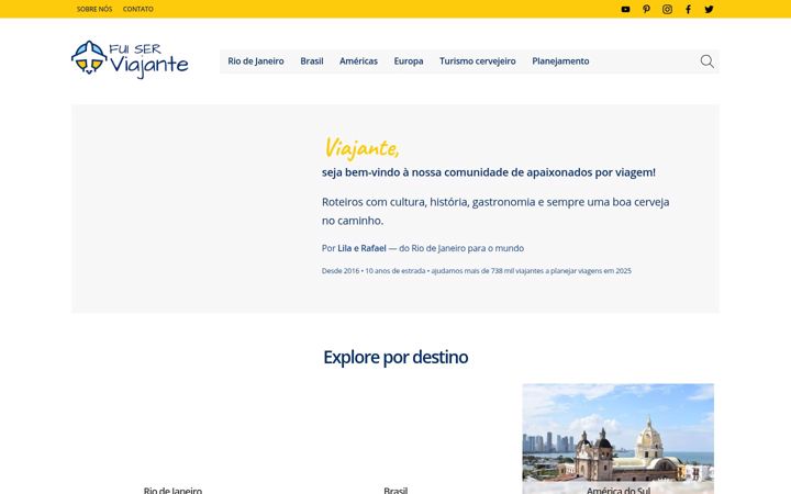 Screenshot of fuiserviajante.com