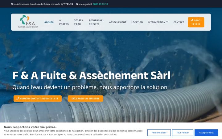 Screenshot of fuite-assechement.ch