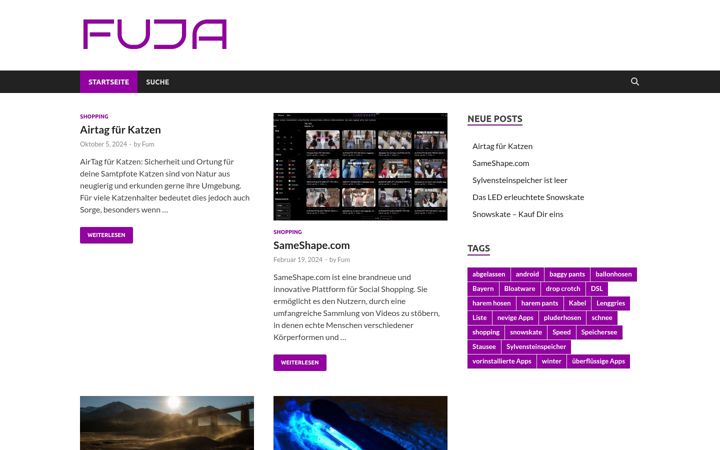 Screenshot of fuja.de