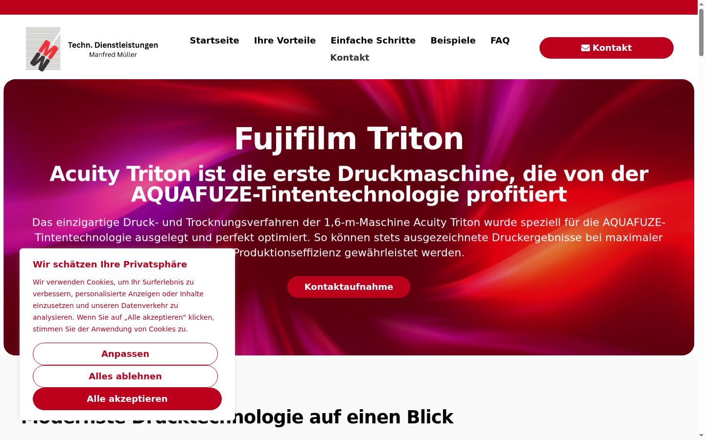 Screenshot tal-banner tal-kunsens muri qabel kwalunkwe interazzjoni
