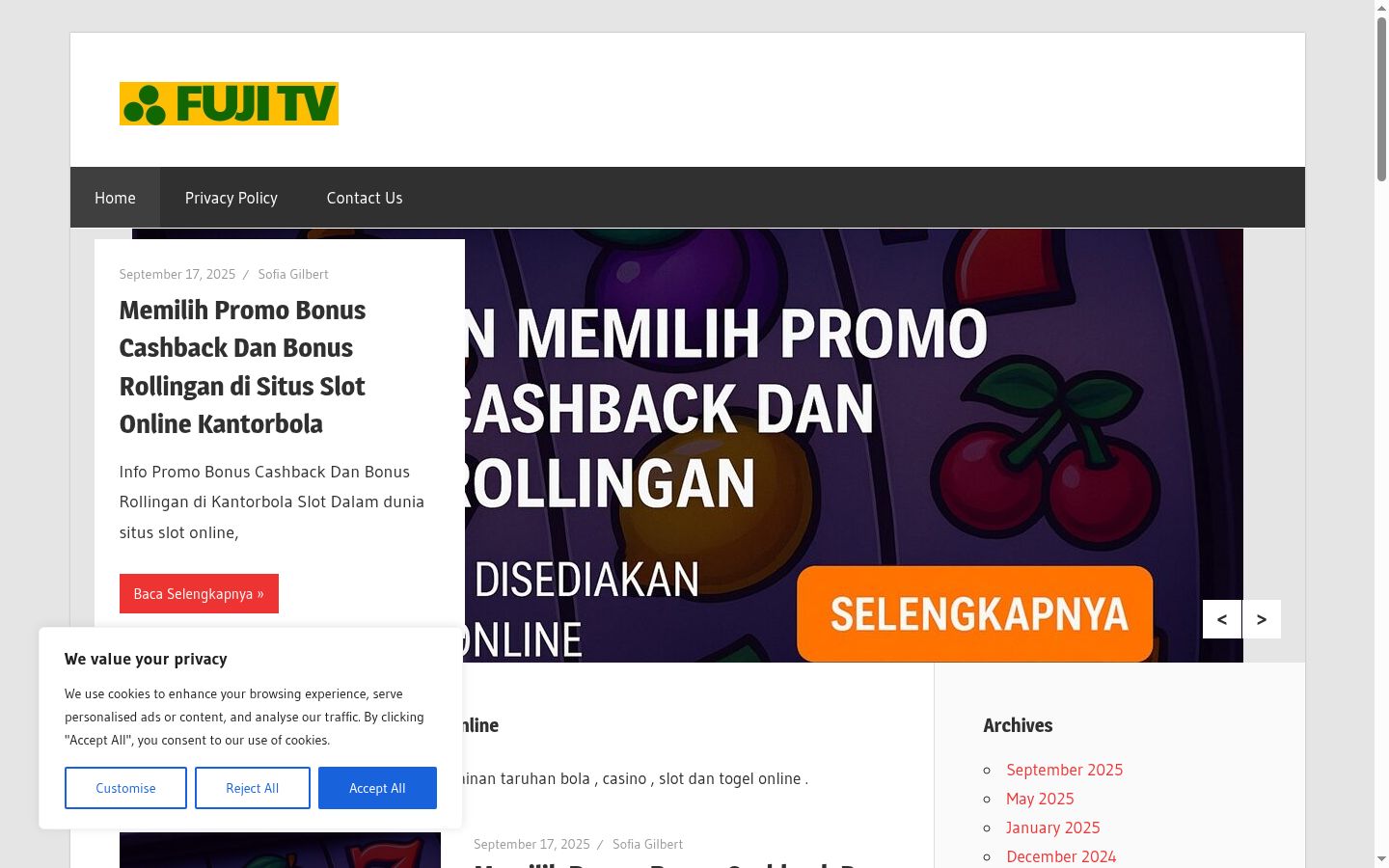 Sutikimo reklamjuostės, rodytos prieš bet kokią sąveiką, ekrano kopija
