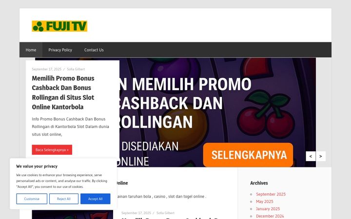 Screenshot of fuji-tv.com