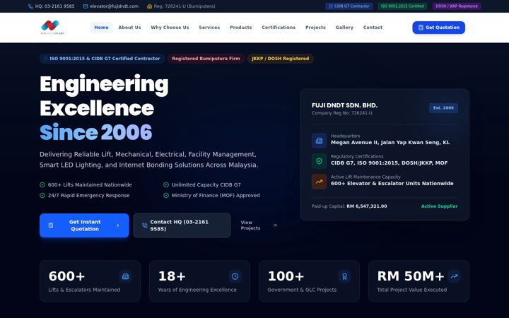 Screenshot of fujidndt.com.my