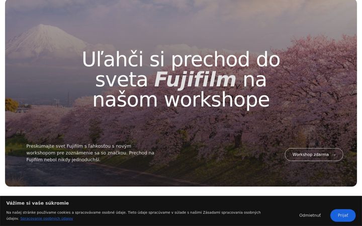 Snímek obrazovky fujifilmworkshopy.sk