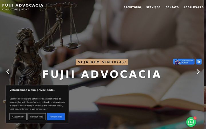 Screenshot of fujiiadvocacia.com.br
