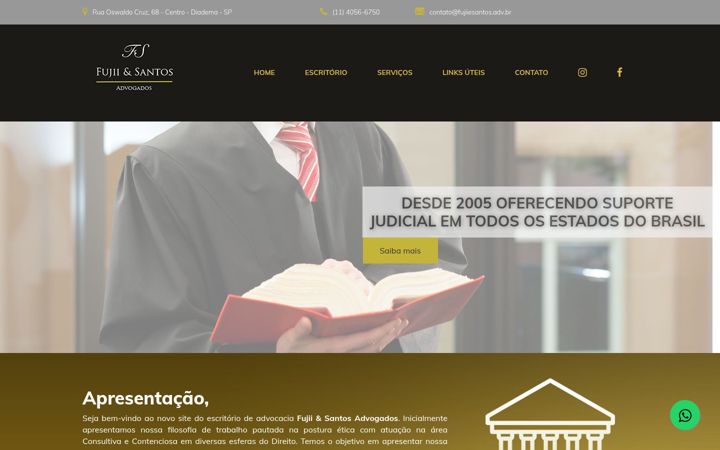 Screenshot of fujiiesantos.adv.br