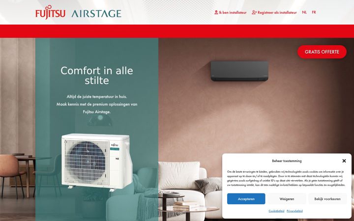 Screenshot του fujitsu-airstage.be