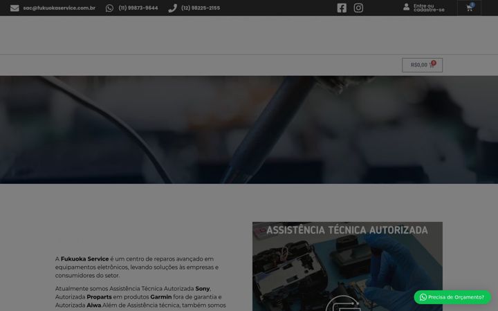 Screenshot of fukuokaservice.com.br