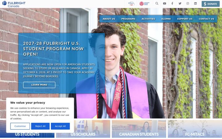 Screenshot of fulbright.ca