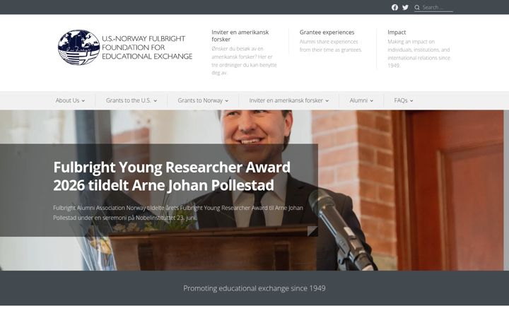 Screenshot of fulbright.no
