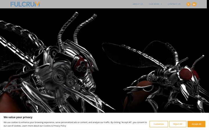 Screenshot of fulcrumvfx.com