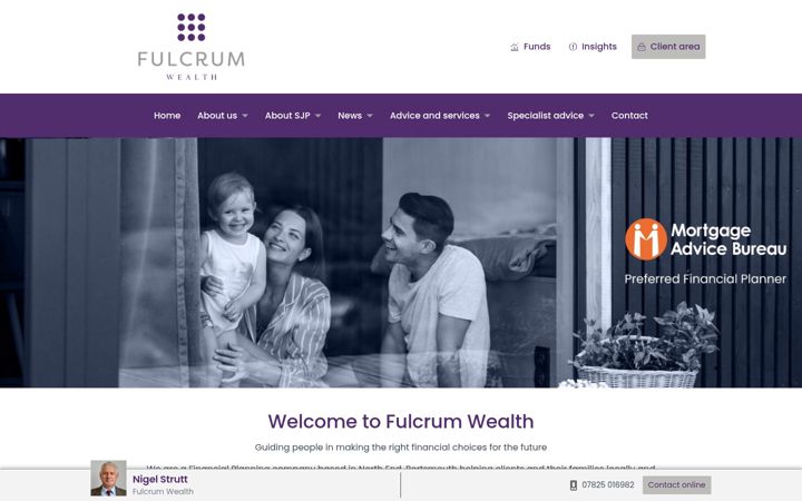 Screenshot of fulcrumwealth.co.uk