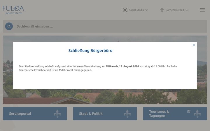 Ekraanipilt saidist fulda.de