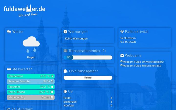 Screenshot of fuldawetter.de