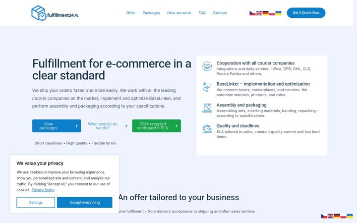 Screenshot of fulfillment24.pl