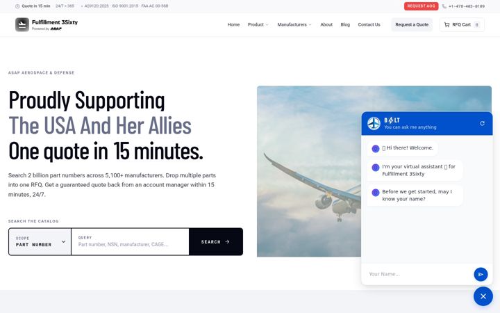 Screenshot of fulfillment3sixty.com