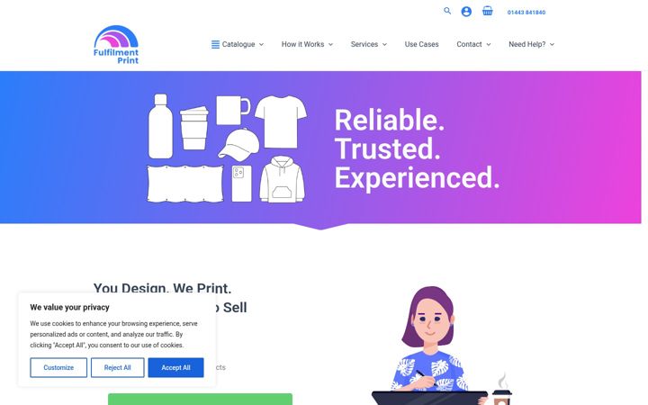 Screenshot of fulfilmentprint.co.uk