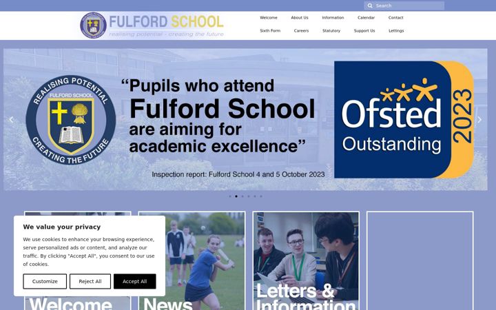 Screenshot of fulford.york.sch.uk