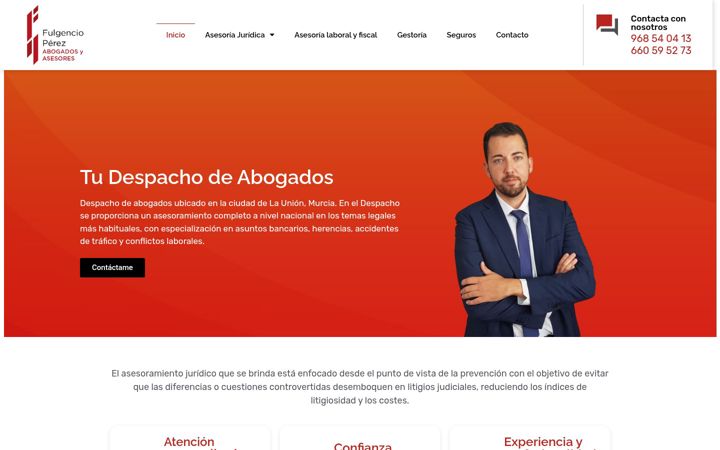 Screenshot of fulgencioabogado.es