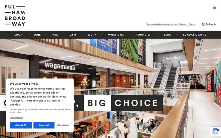 Screenshot of fulhambroadway.co.uk